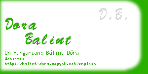 dora balint business card